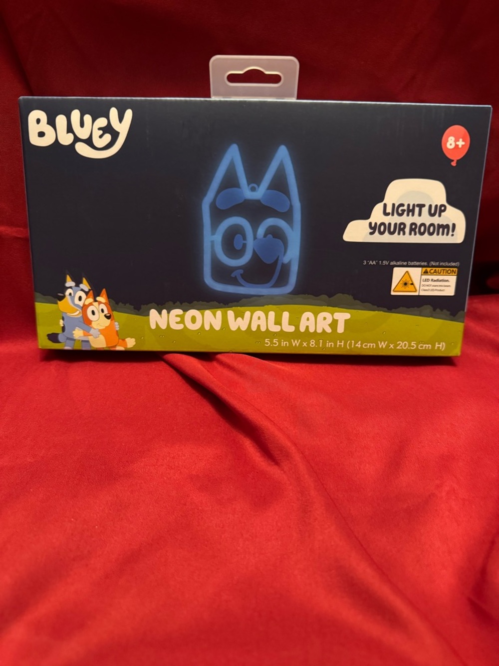 NIB- Bluey Neon Wall Art Light-Up Decor - Blue